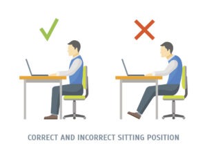 correct sitting posture for keyboarding