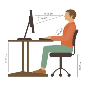 correct sitting posture for keyboarding