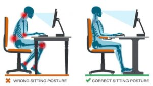 correct sitting position for keyboarding